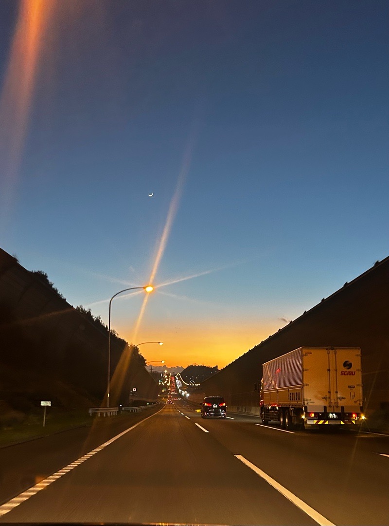 安全大会　帰り　名神高速道路